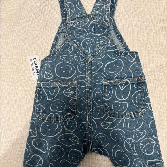 Smiley Denim Overalls for Toddler, 12-18 Months - Picture 3 of 5